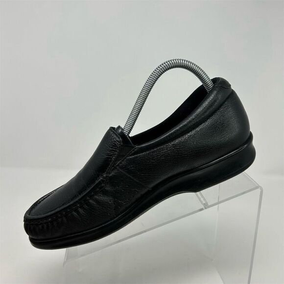 SAS Women's Twin Slip-On Loafers Black Leather Casual Comfort Size 9 Narrow - Picture 3 of 15